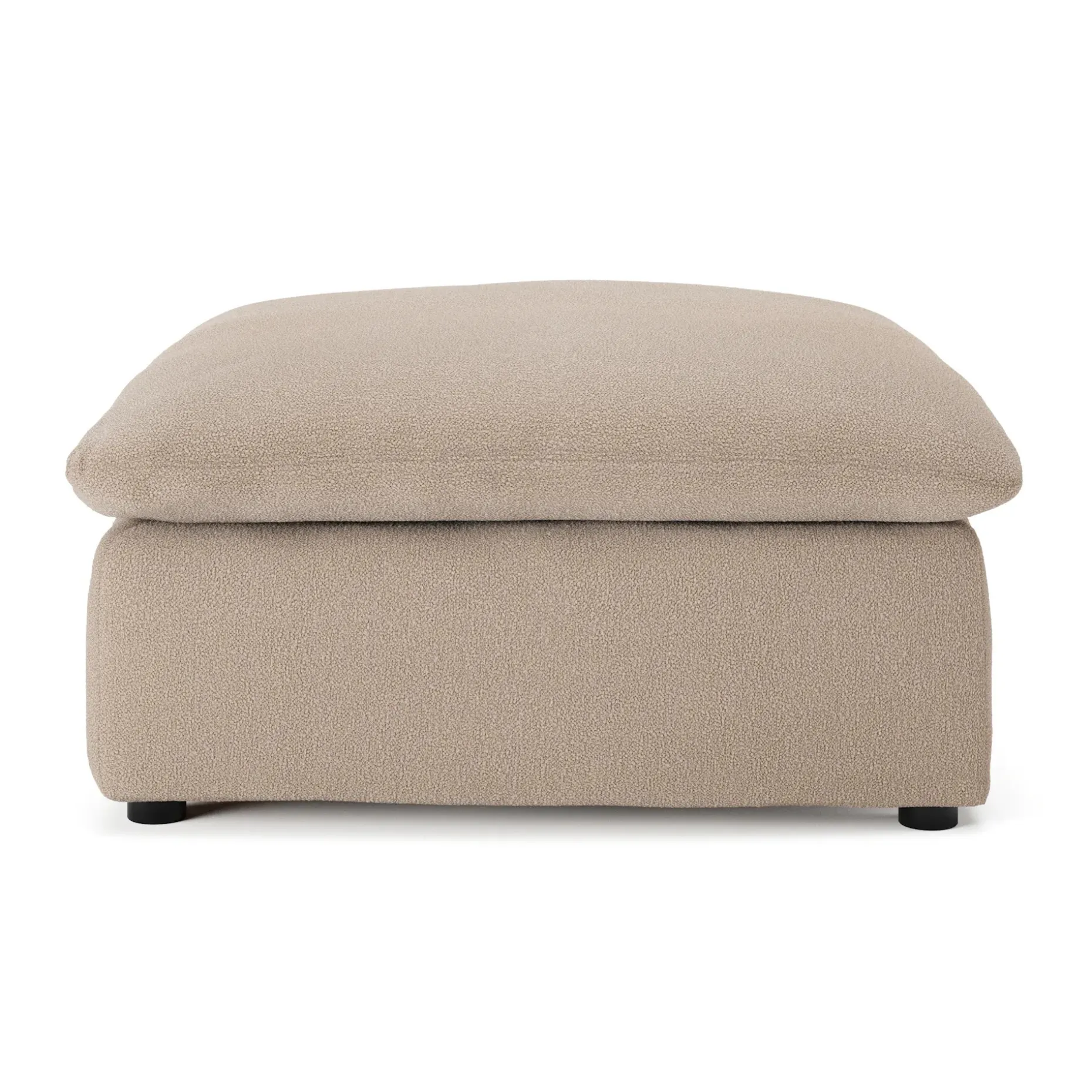 Leigh 41" Ottoman - Sandstone Wool Bouclé