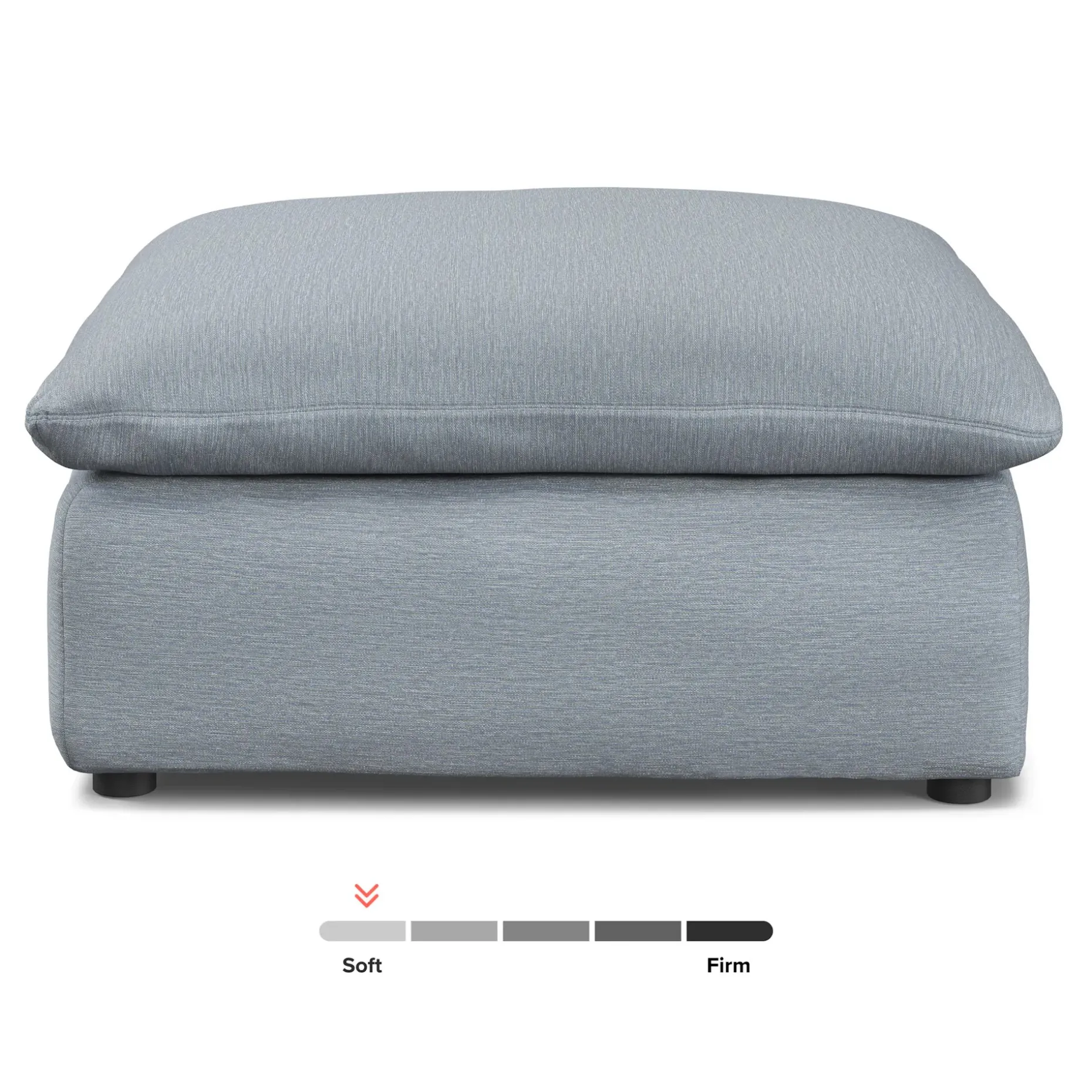 Leigh 41" Ottoman - Silver Light Blue