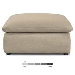 Leigh 41" Ottoman - Silver Taupe