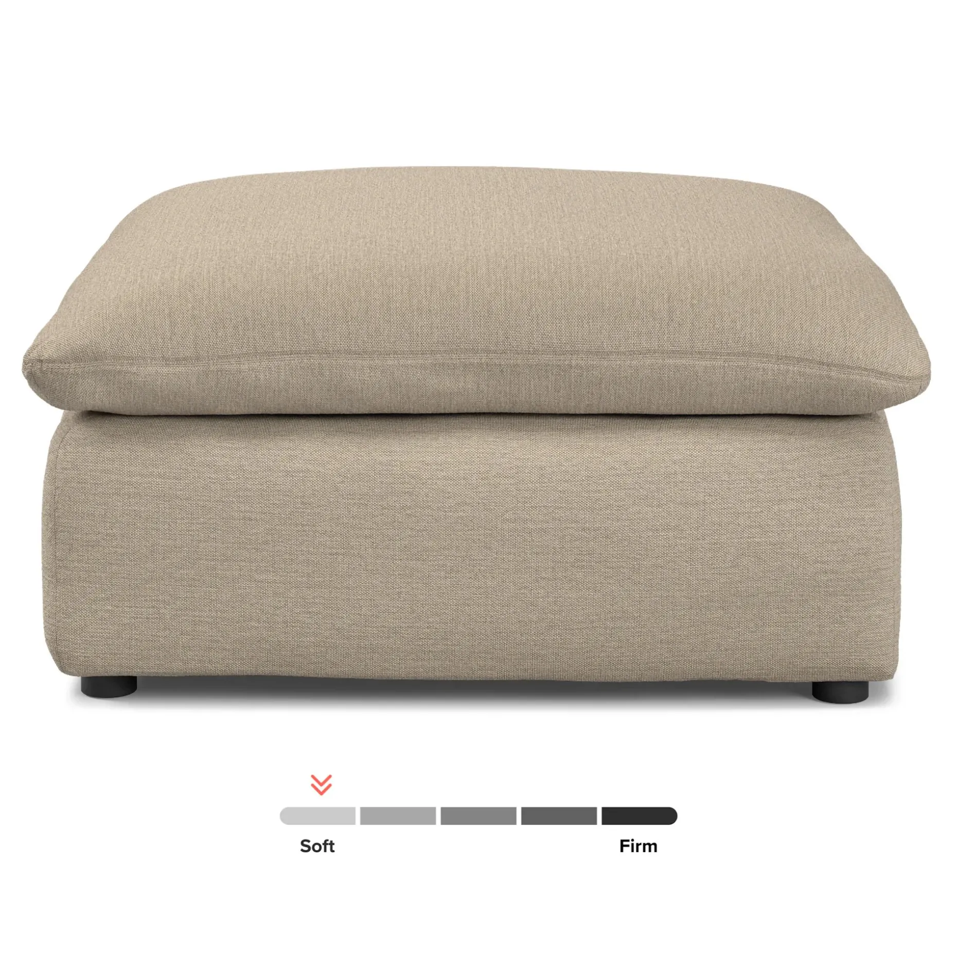 Leigh 41" Ottoman - Silver Taupe