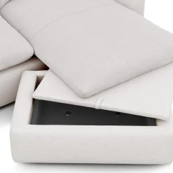 Leigh 86" Reversible Storage Sectional - Silver Ivory