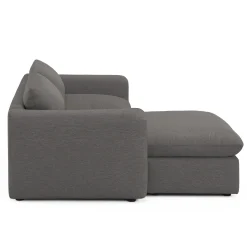 Leigh 86" Reversible Storage Sectional - Silver Gray