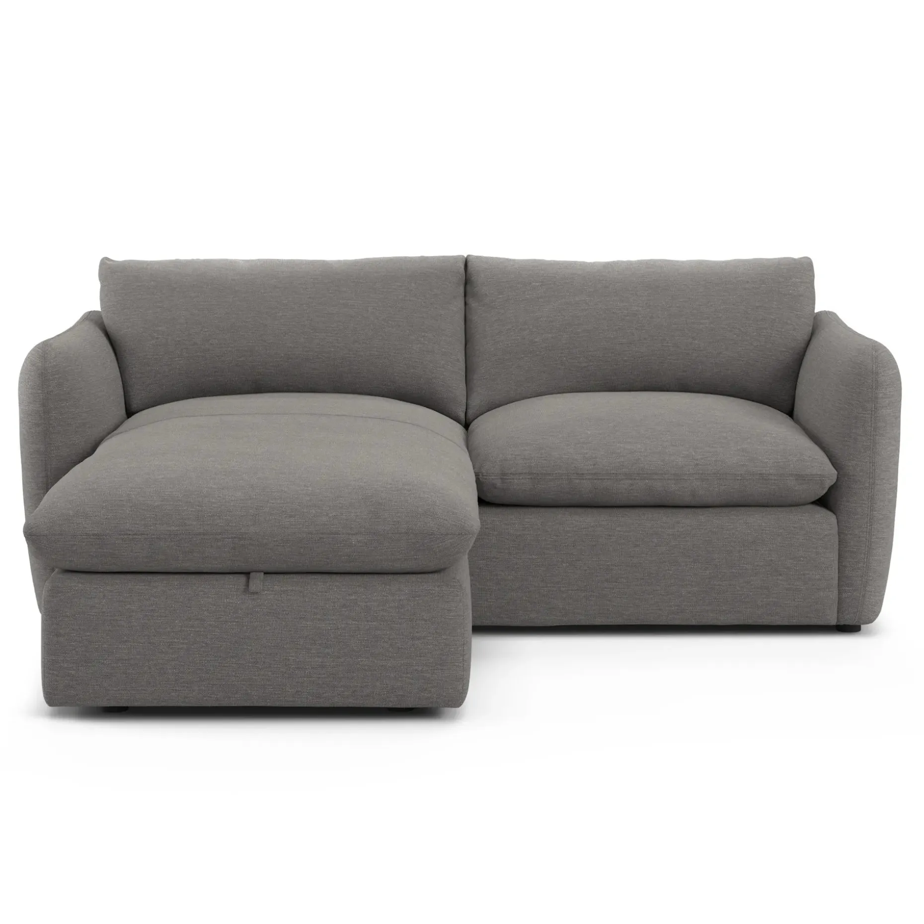 Leigh 86" Reversible Storage Sectional - Silver Gray