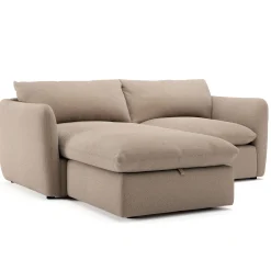 Leigh 86" Reversible Storage Sectional - Sandstone Wool Bouclé