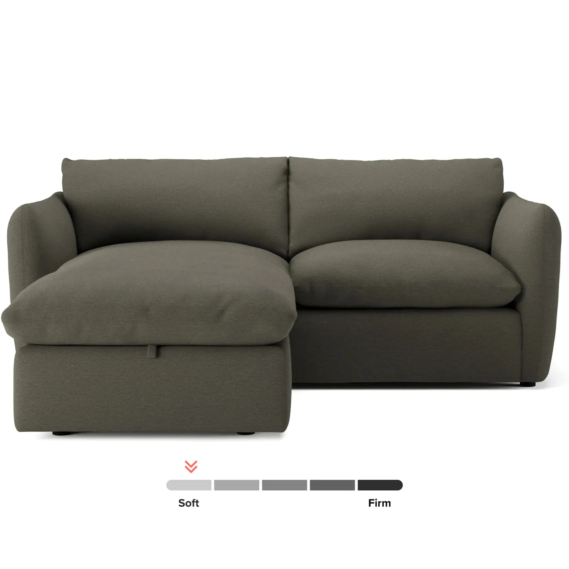 Leigh 86" Reversible Storage Sectional - Silver Moss