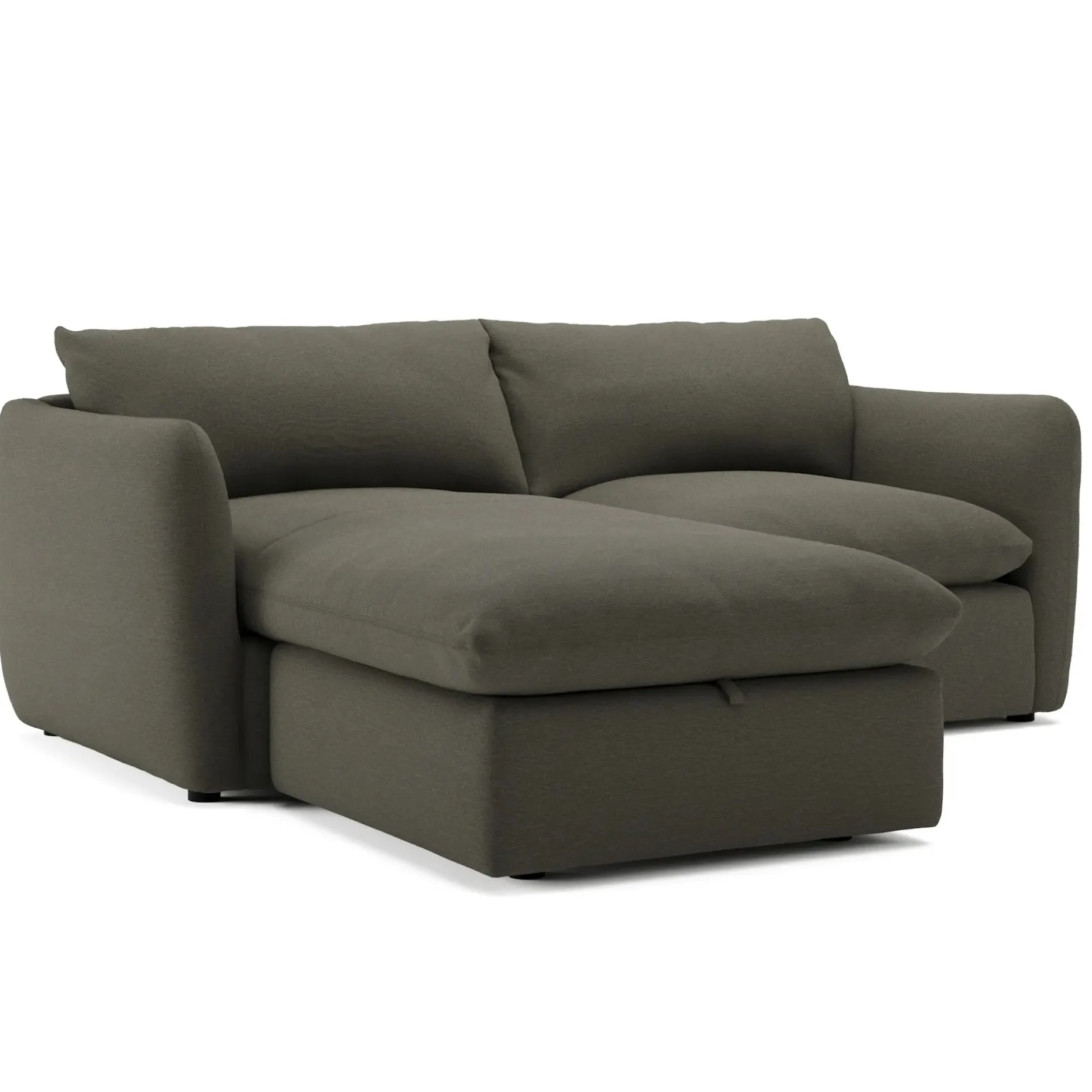 Leigh 86" Reversible Storage Sectional - Silver Moss