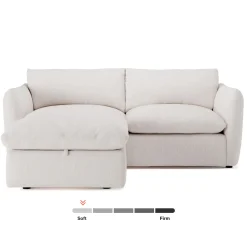 Leigh 86" Reversible Storage Sectional - Napa White