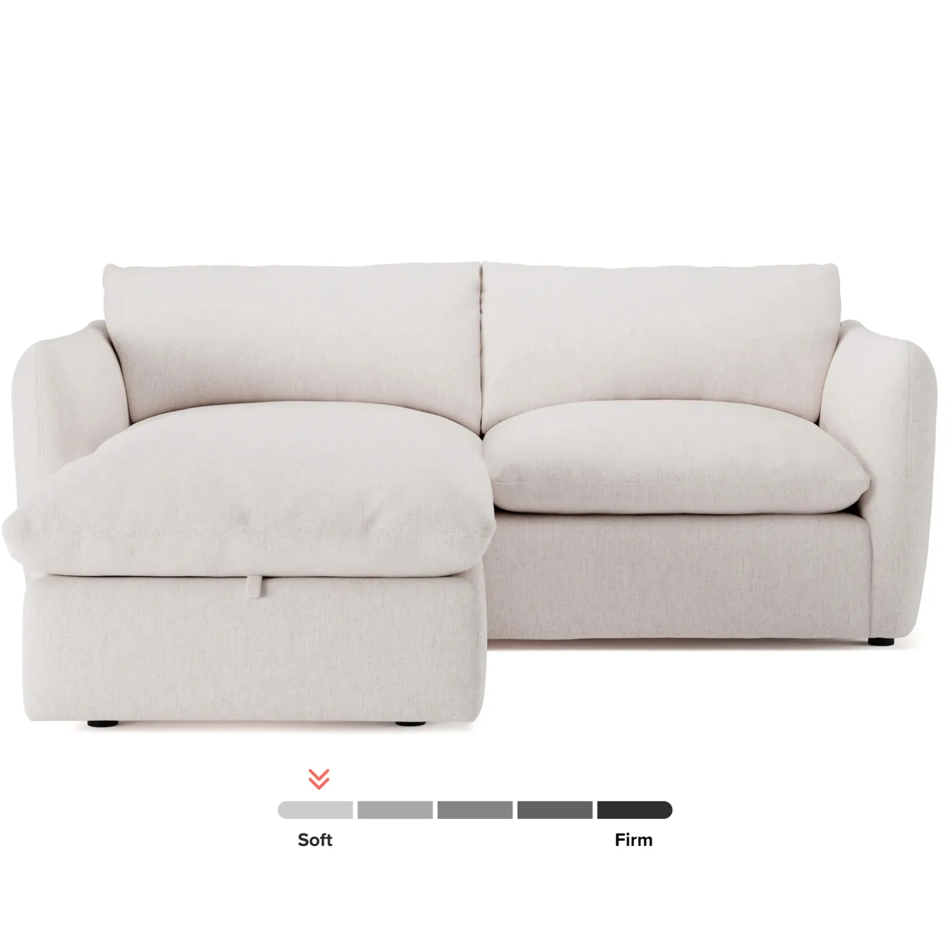 Leigh 86" Reversible Storage Sectional - Napa White