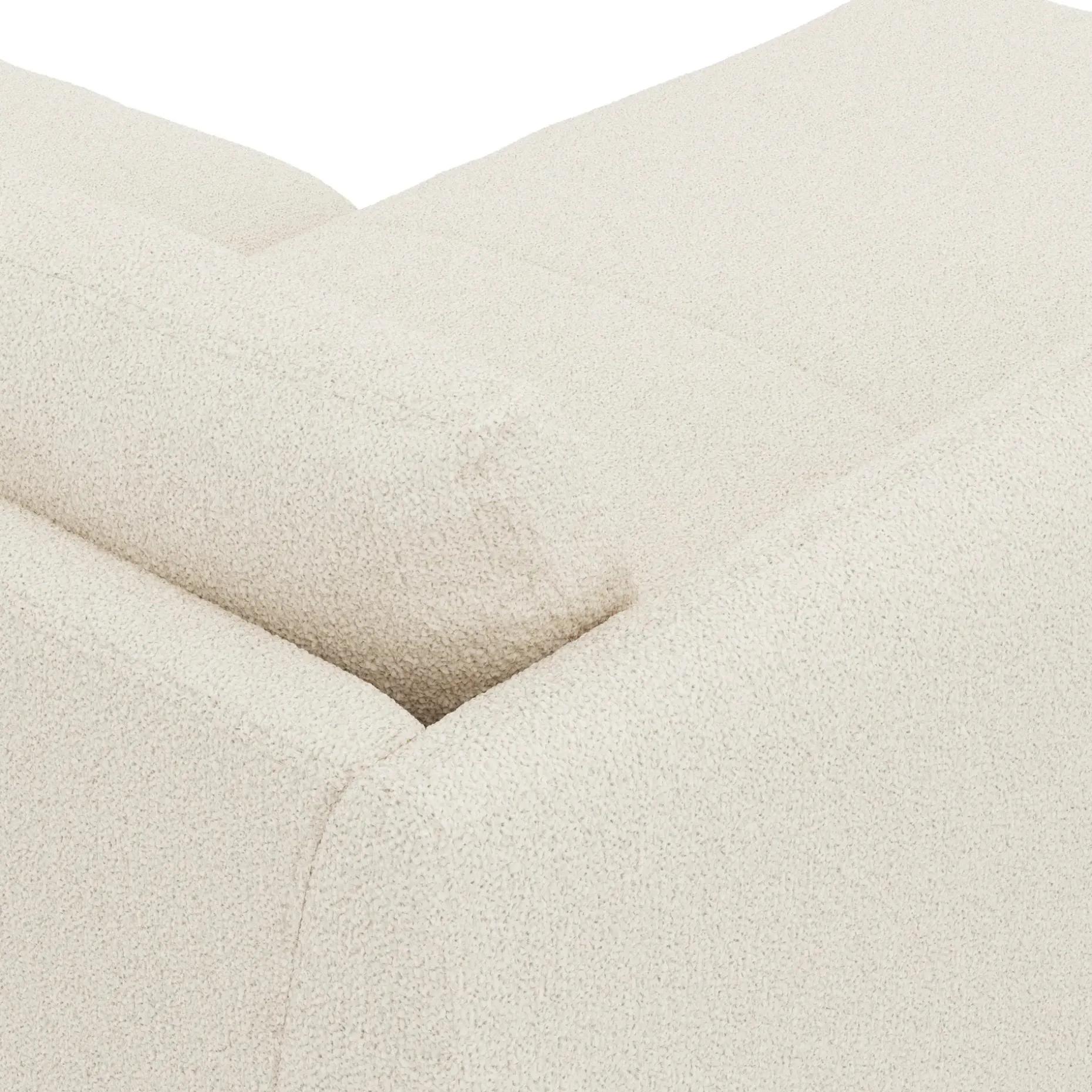 Leigh 86" Reversible Storage Sectional - Ivory Wool Bouclé