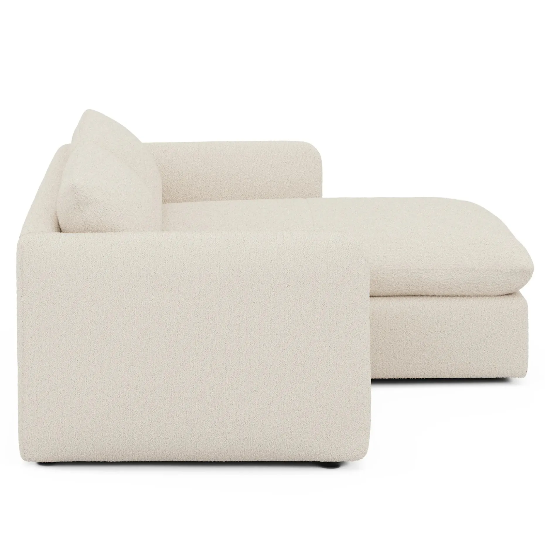 Leigh 86" Reversible Storage Sectional - Ivory Wool Bouclé