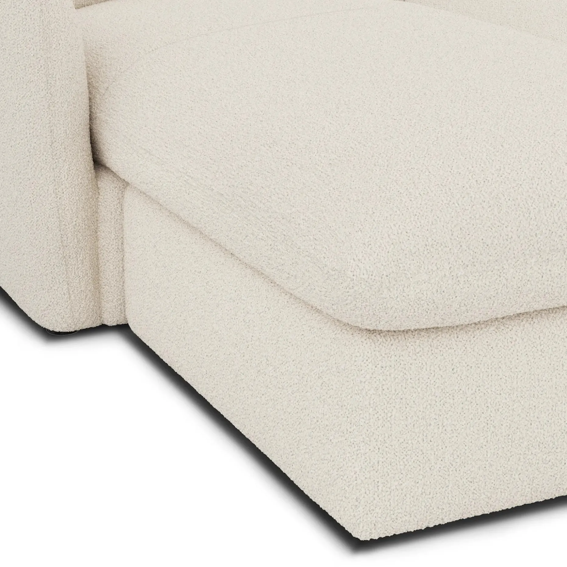 Leigh 86" Reversible Storage Sectional - Ivory Wool Bouclé