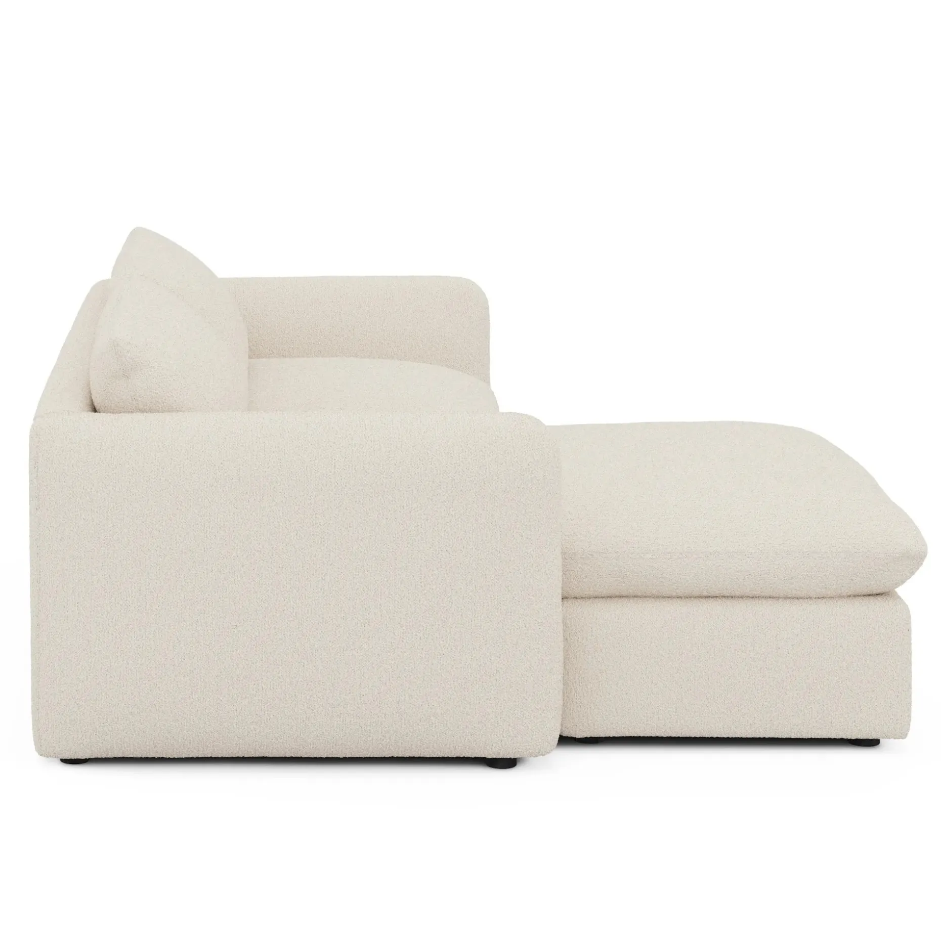 Leigh 86" Reversible Storage Sectional - Ivory Wool Bouclé