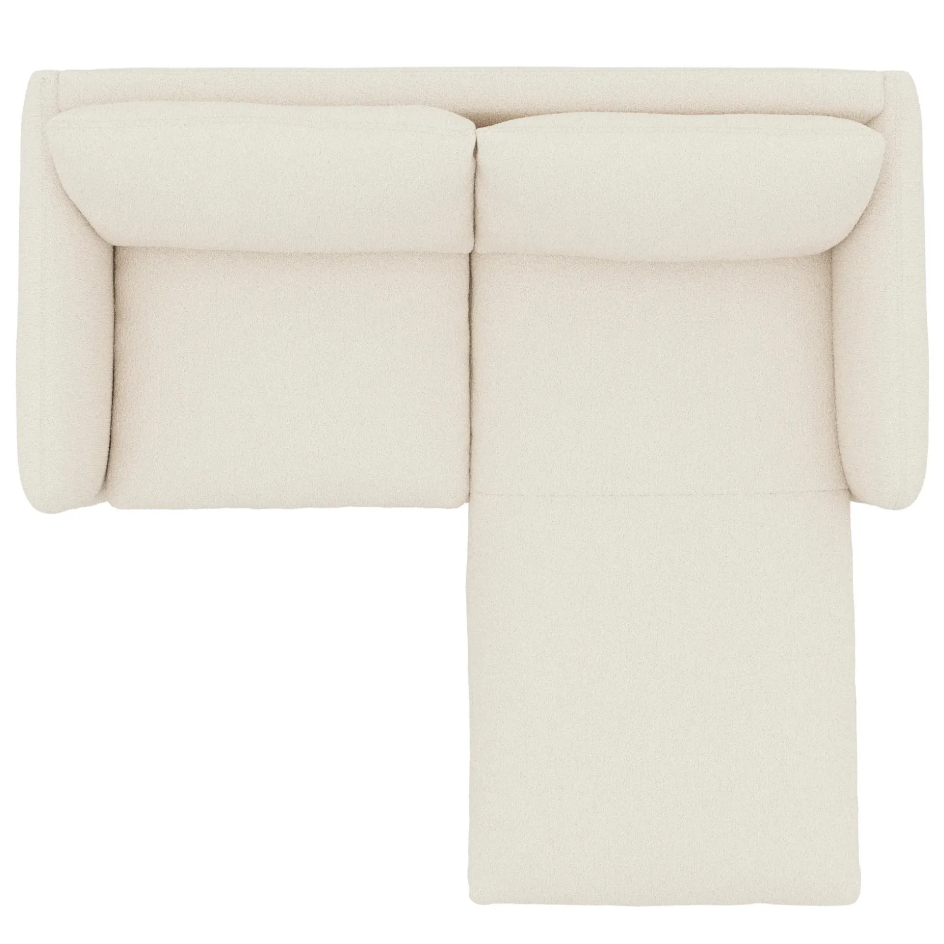 Leigh 86" Reversible Storage Sectional - Ivory Wool Bouclé