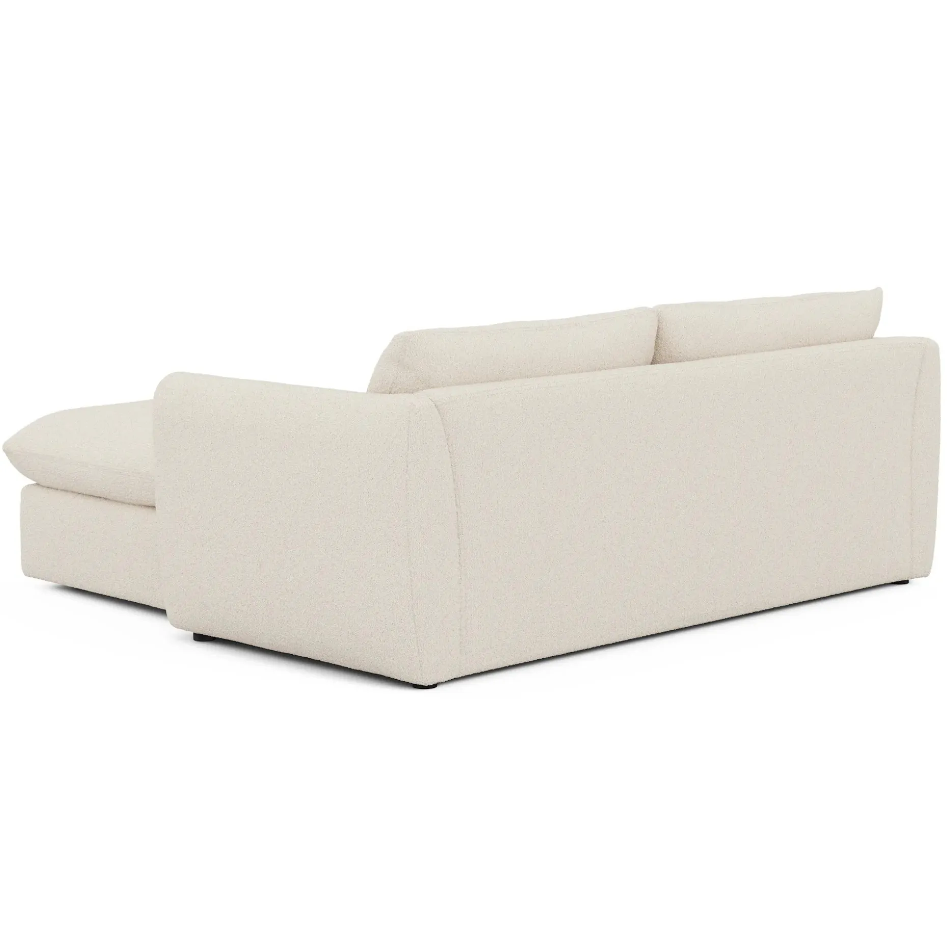 Leigh 86" Reversible Storage Sectional - Ivory Wool Bouclé