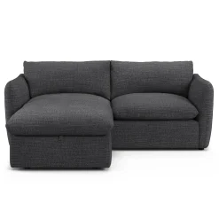 Leigh 86" Reversible Storage Sectional - Napa Charcoal