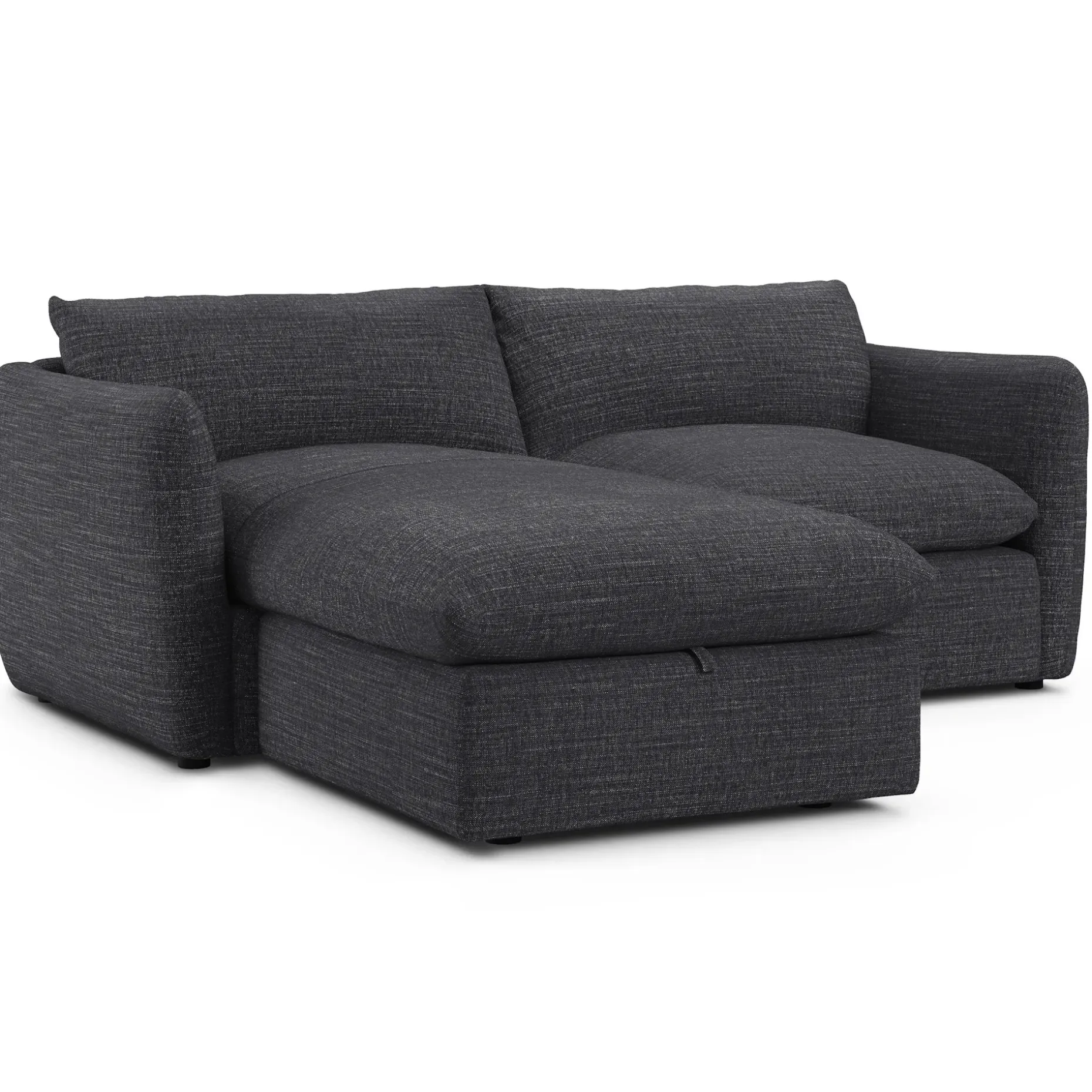 Leigh 86" Reversible Storage Sectional - Napa Charcoal
