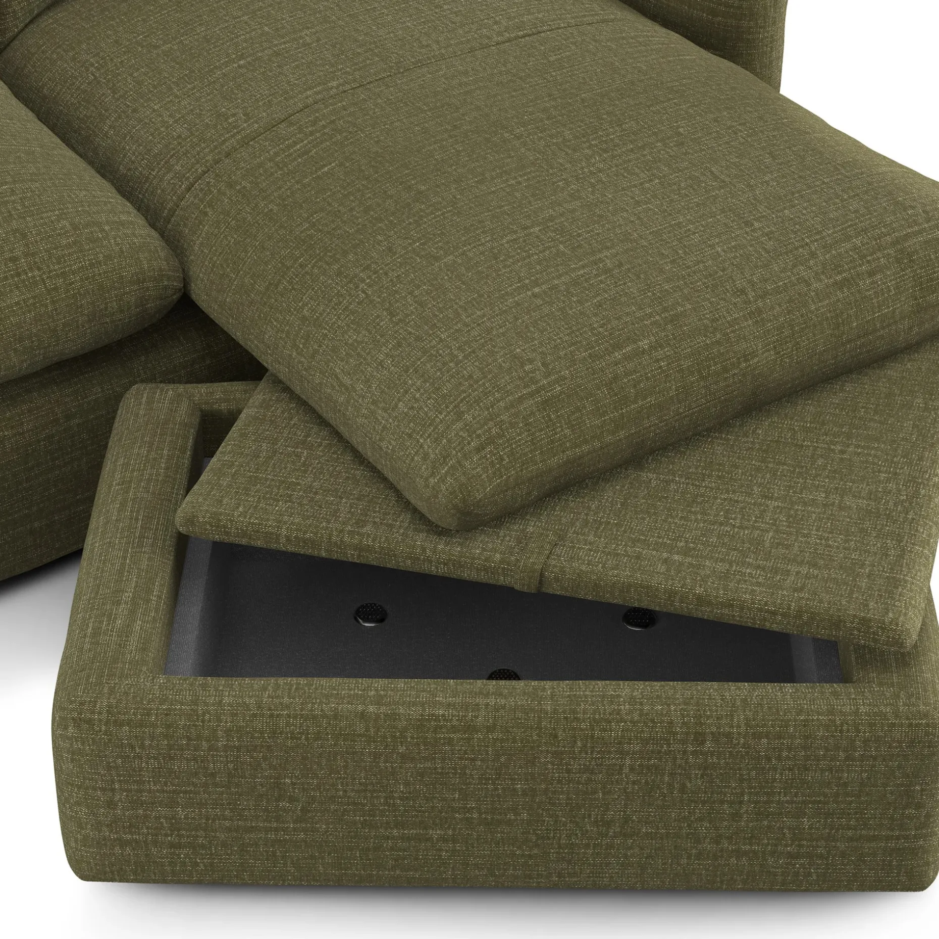Leigh 86" Reversible Storage Sectional - Napa Moss