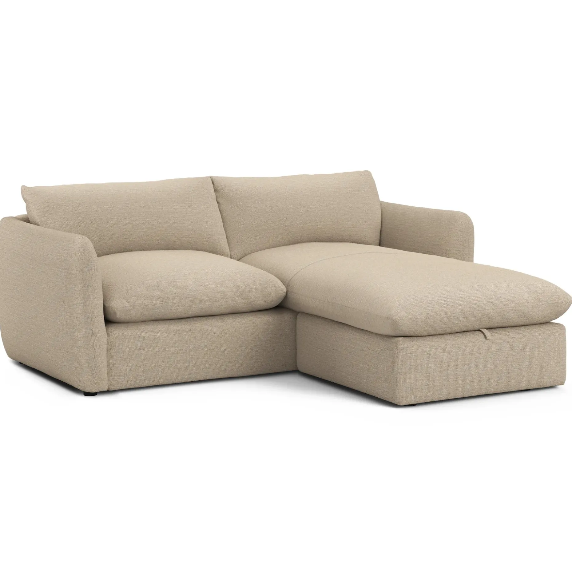Leigh 86" Reversible Storage Sectional - Silver Taupe