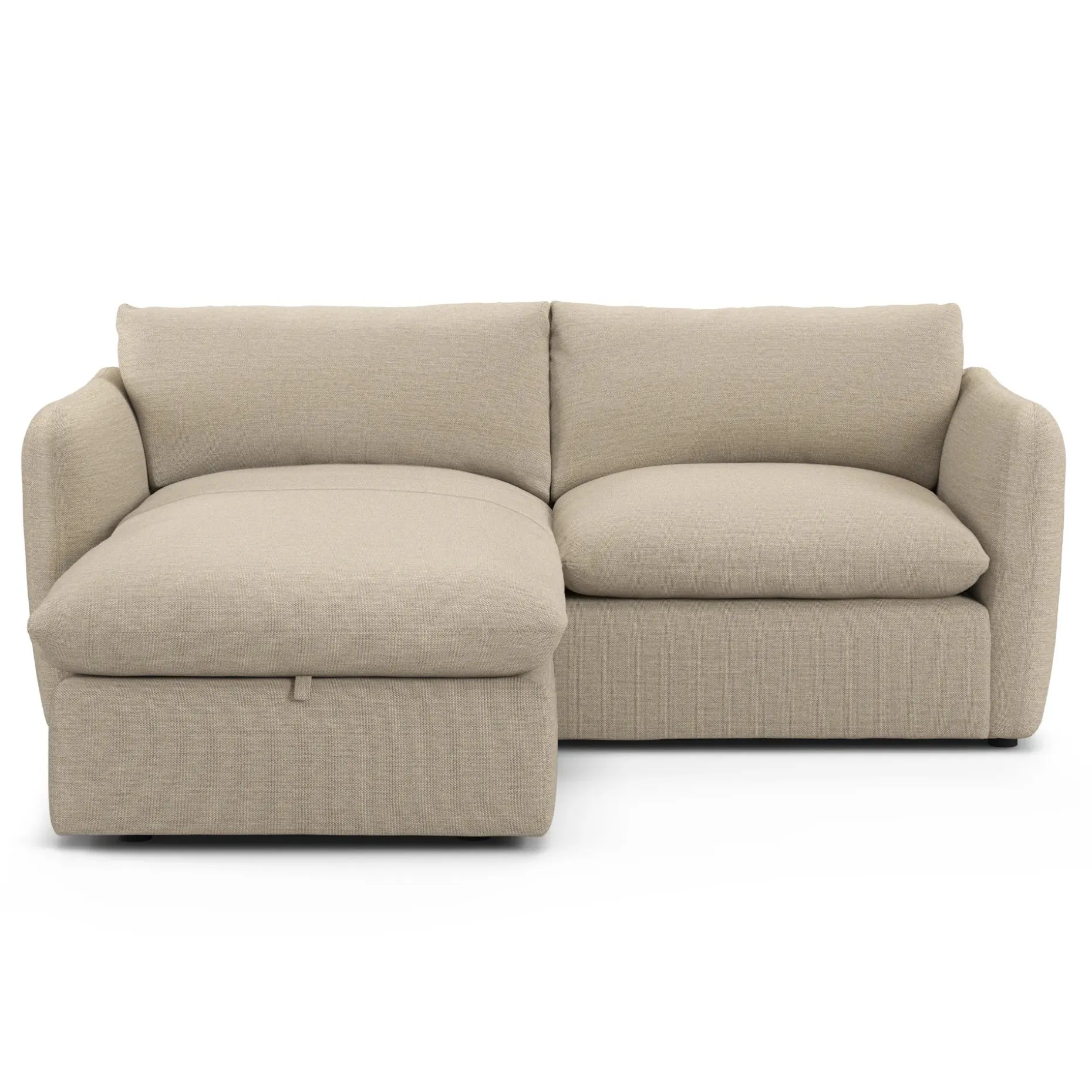 Leigh 86" Reversible Storage Sectional - Silver Taupe