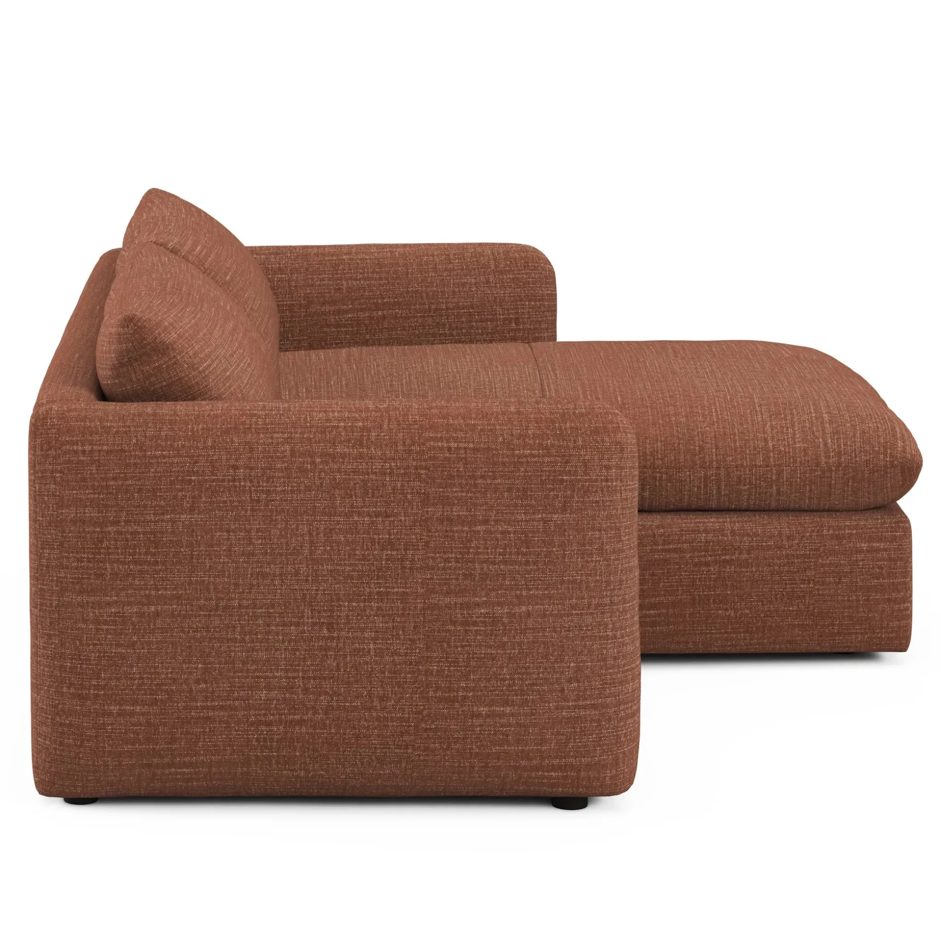 Leigh 86" Reversible Storage Sleeper Sectional - Napa Rust