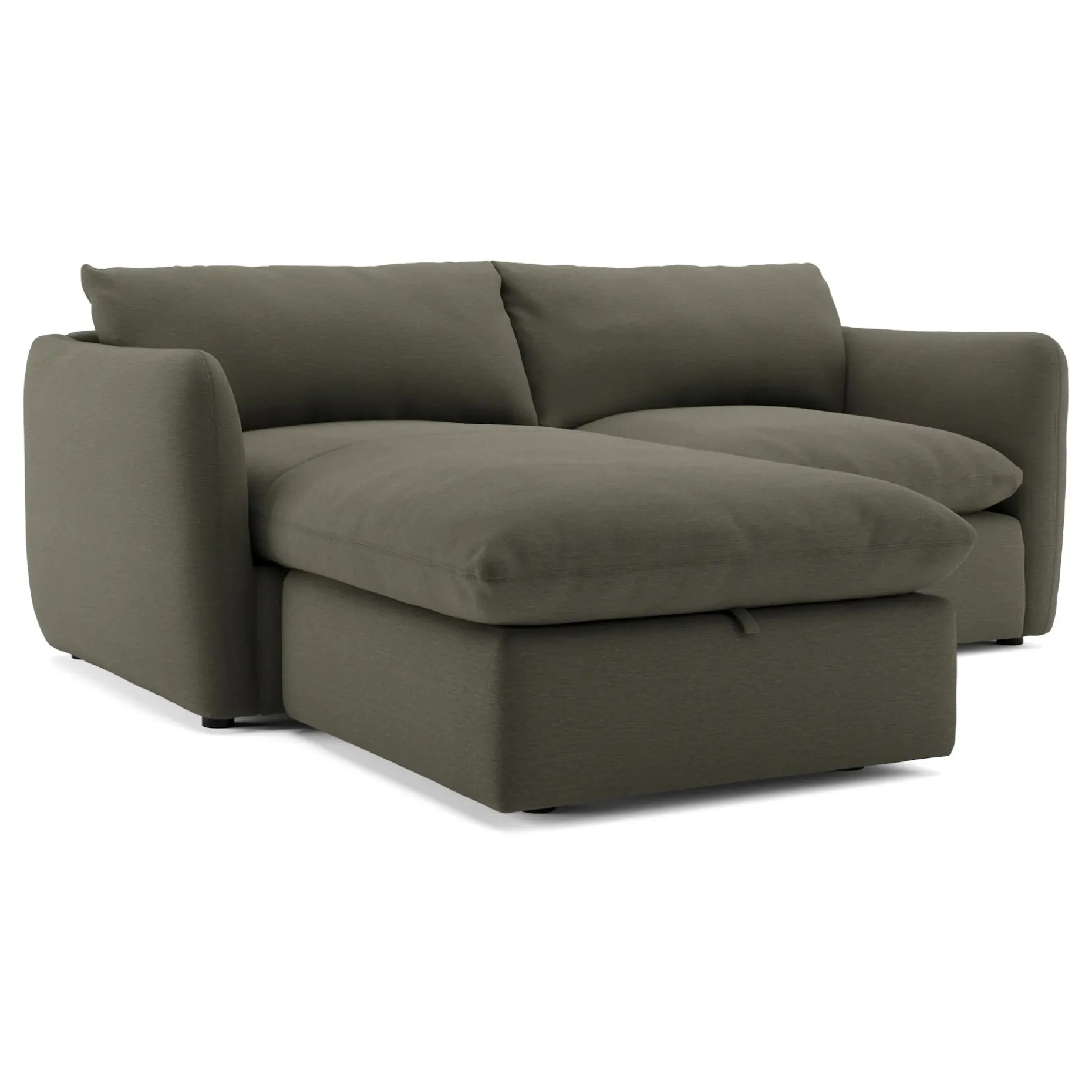 Leigh 86" Reversible Storage Sleeper Sectional - Silver Moss