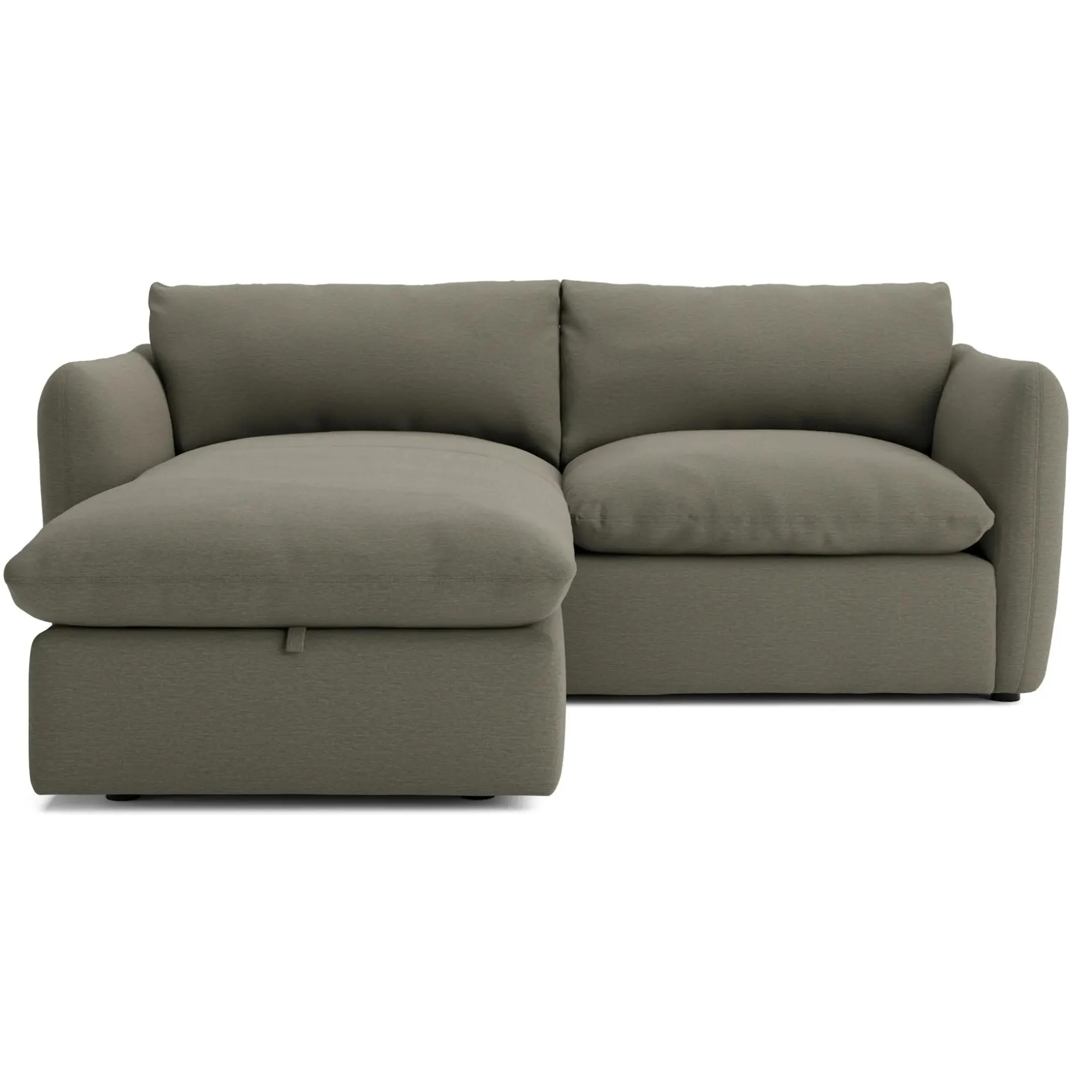 Leigh 86" Reversible Storage Sleeper Sectional - Silver Moss
