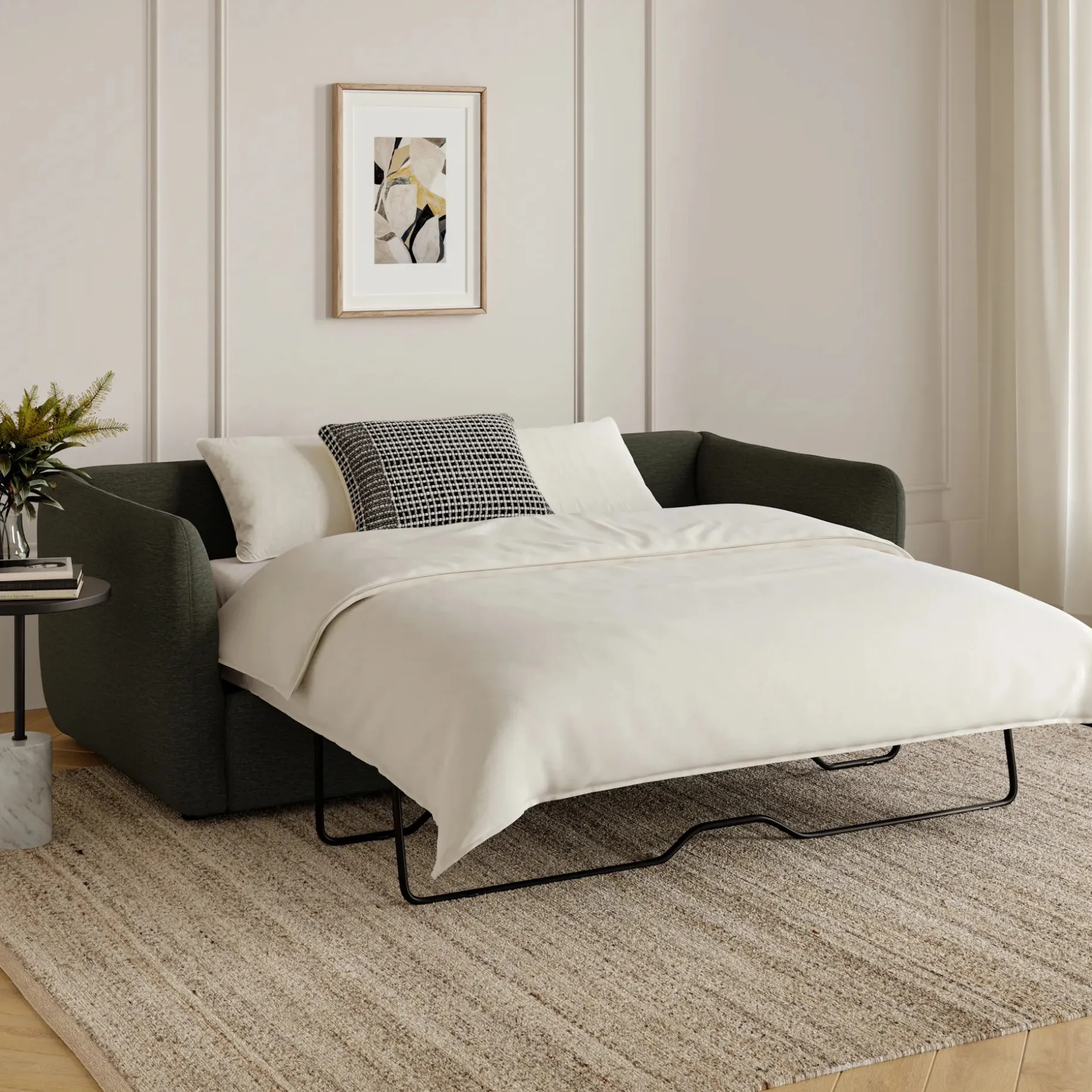 Leigh 86" Reversible Storage Sleeper Sectional - Silver Moss