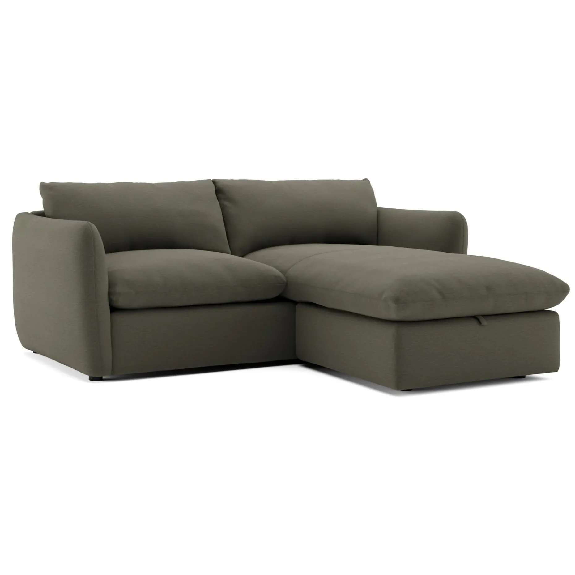 Leigh 86" Reversible Storage Sleeper Sectional - Silver Moss
