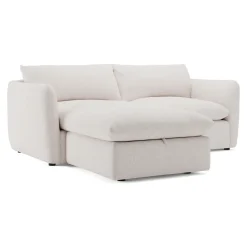 Leigh 86" Reversible Storage Sleeper Sectional - Napa White