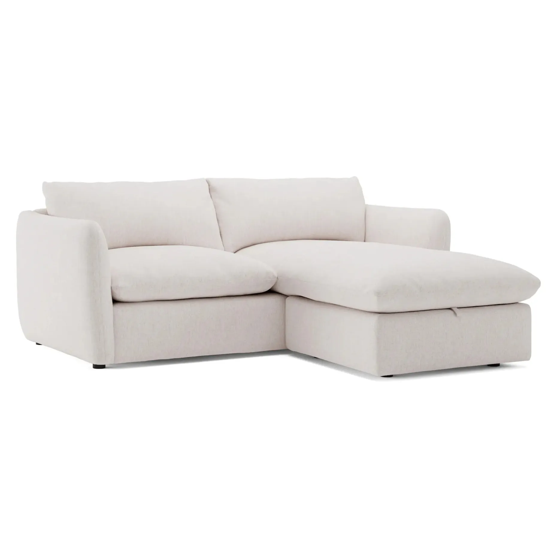 Leigh 86" Reversible Storage Sleeper Sectional - Napa White