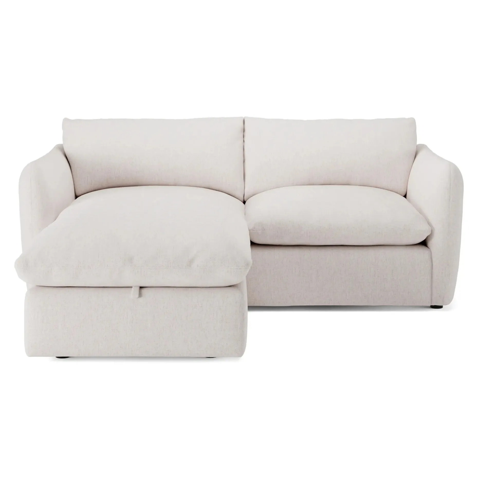 Leigh 86" Reversible Storage Sleeper Sectional - Napa White