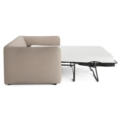 Leigh 86" Reversible Storage Sleeper Sectional - Sandstone Wool Bouclé