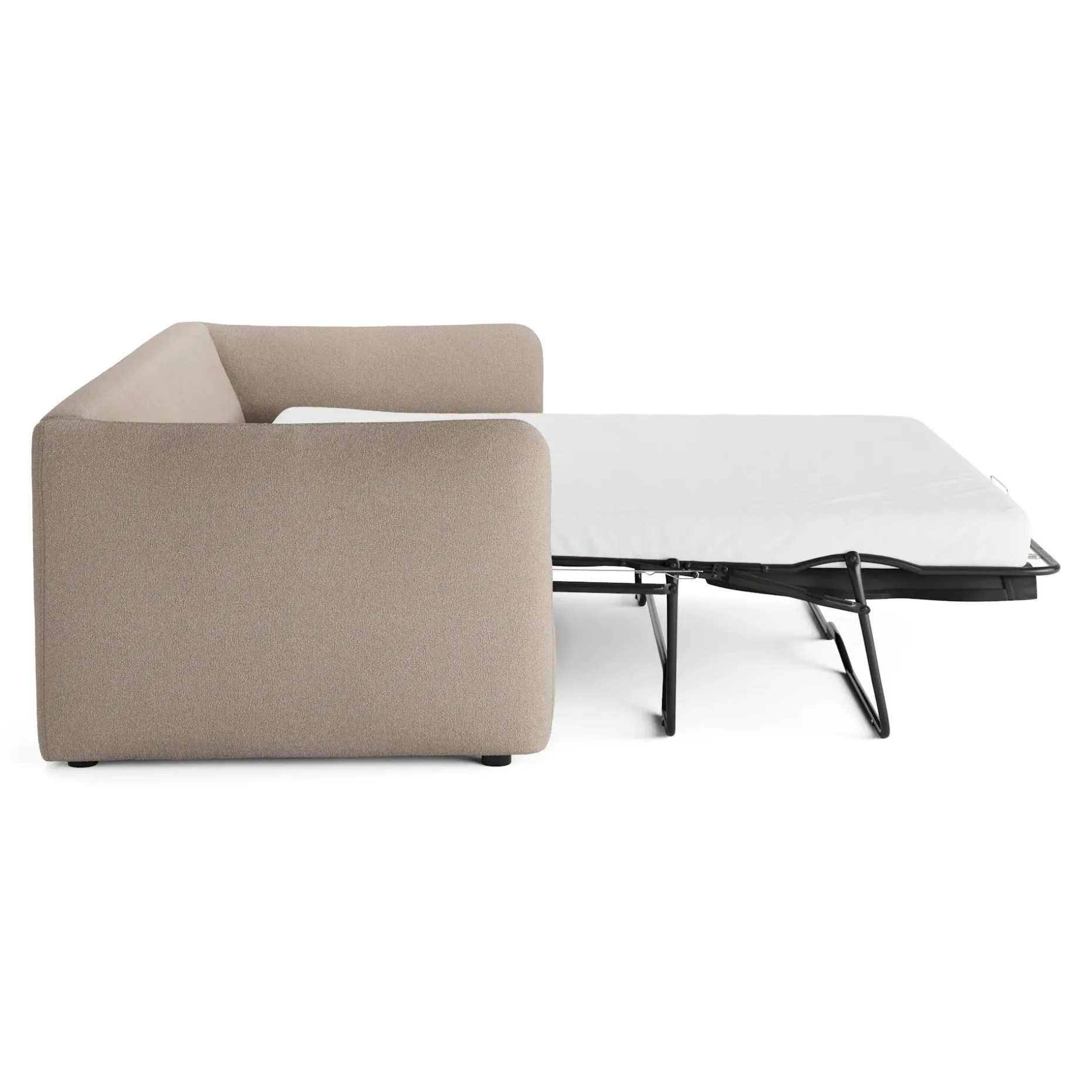 Leigh 86" Reversible Storage Sleeper Sectional - Sandstone Wool Bouclé