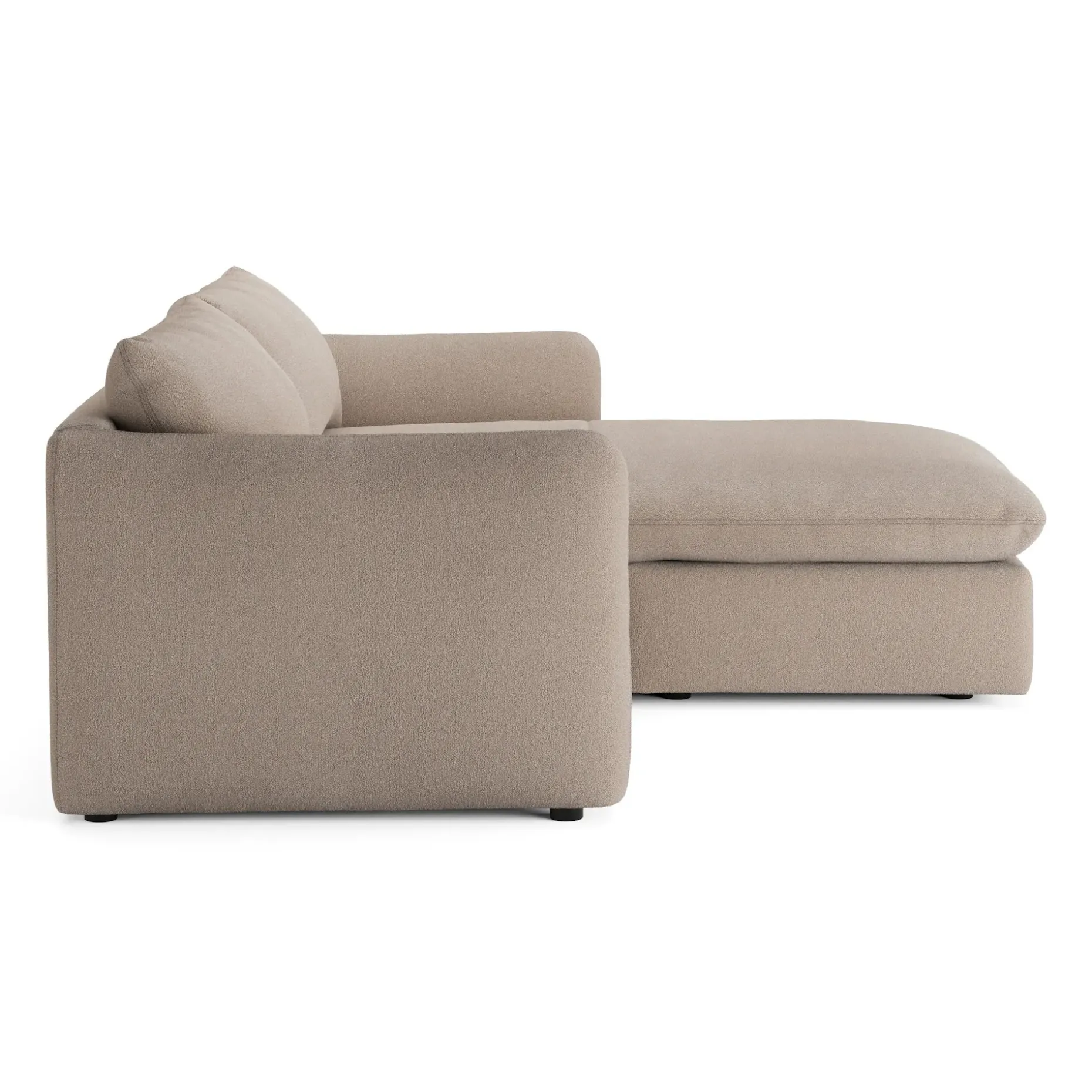 Leigh 86" Reversible Storage Sleeper Sectional - Sandstone Wool Bouclé