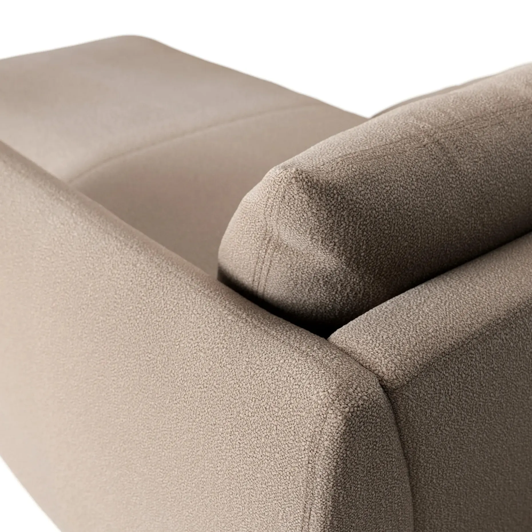 Leigh 86" Reversible Storage Sleeper Sectional - Sandstone Wool Bouclé