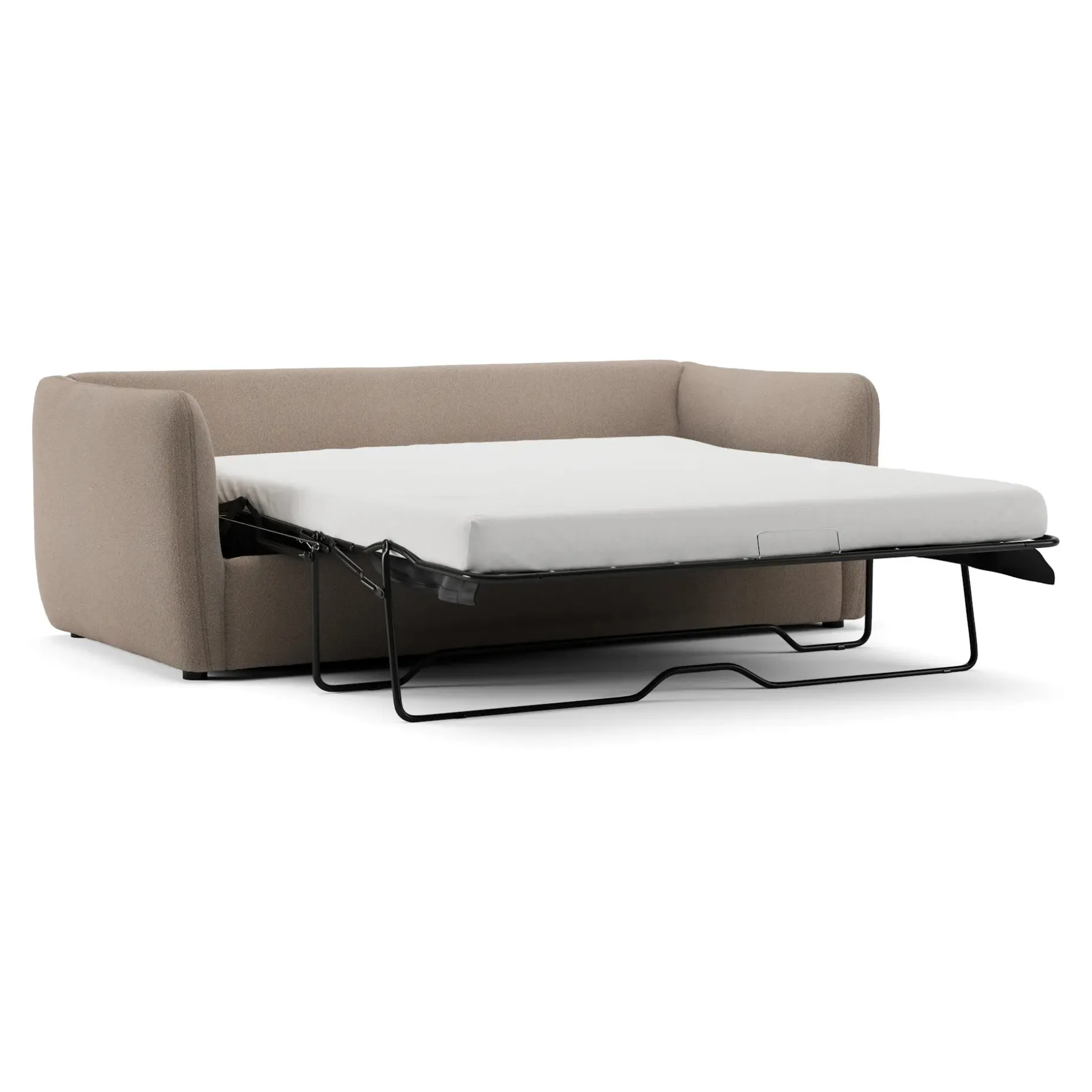 Leigh 86" Reversible Storage Sleeper Sectional - Sandstone Wool Bouclé