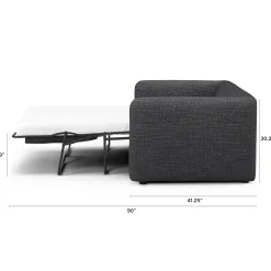 Leigh 86" Reversible Storage Sleeper Sectional - Napa Charcoal