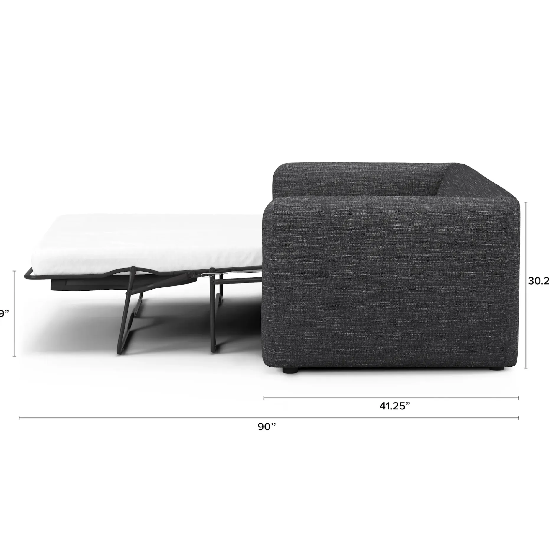 Leigh 86" Reversible Storage Sleeper Sectional - Napa Charcoal