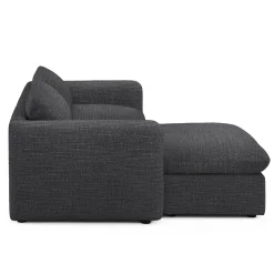 Leigh 86" Reversible Storage Sleeper Sectional - Napa Charcoal