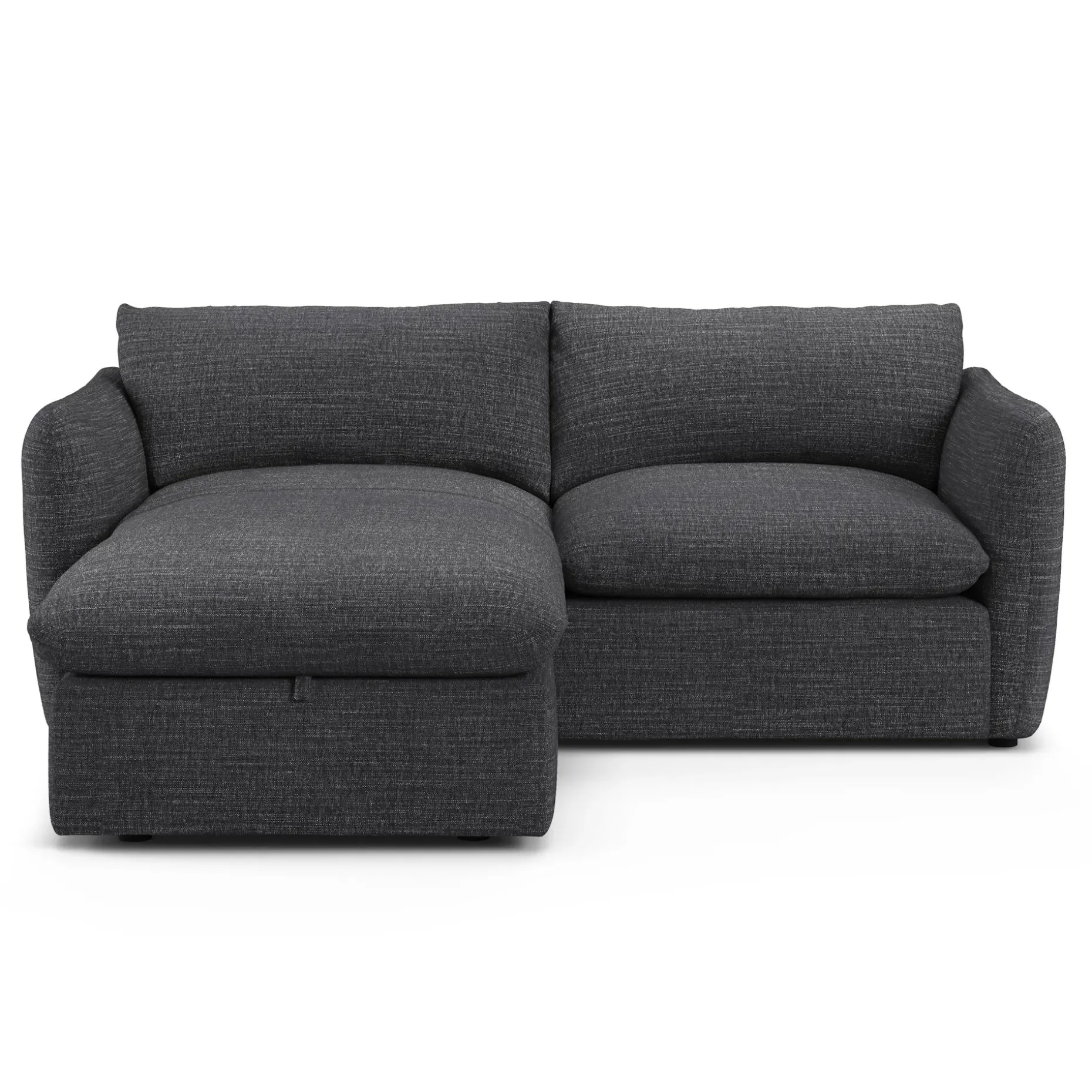 Leigh 86" Reversible Storage Sleeper Sectional - Napa Charcoal