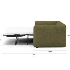 Leigh 86" Reversible Storage Sleeper Sectional - Napa Moss