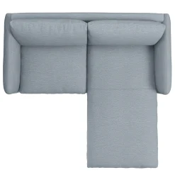 Leigh 86" Reversible Storage Sleeper Sectional - Silver Light Blue