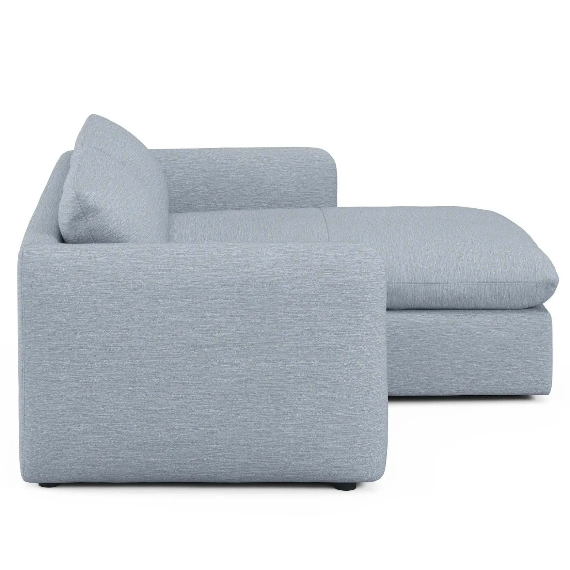 Leigh 86" Reversible Storage Sleeper Sectional - Silver Light Blue