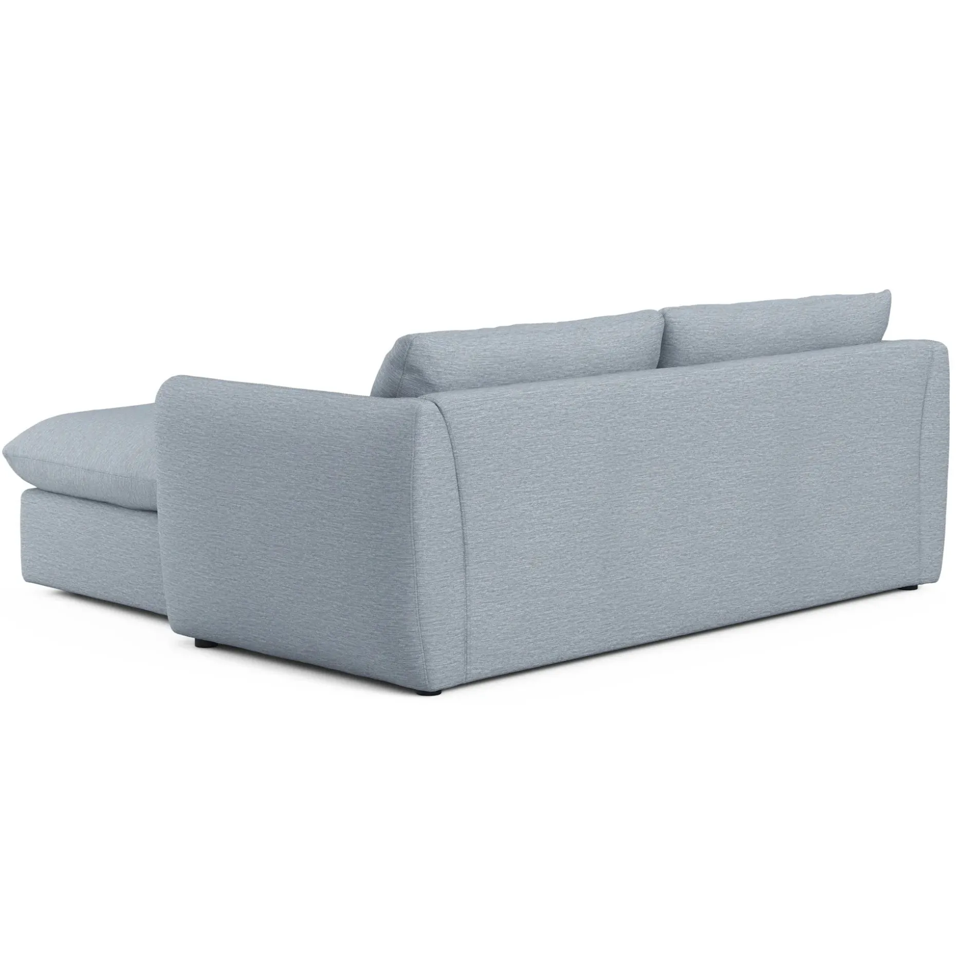 Leigh 86" Reversible Storage Sleeper Sectional - Silver Light Blue