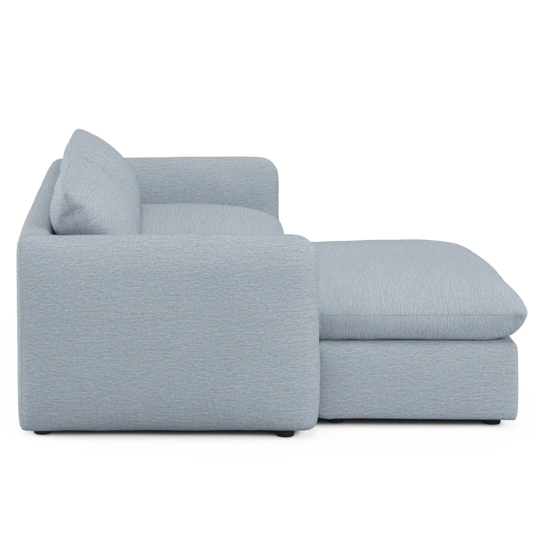 Leigh 86" Reversible Storage Sleeper Sectional - Silver Light Blue