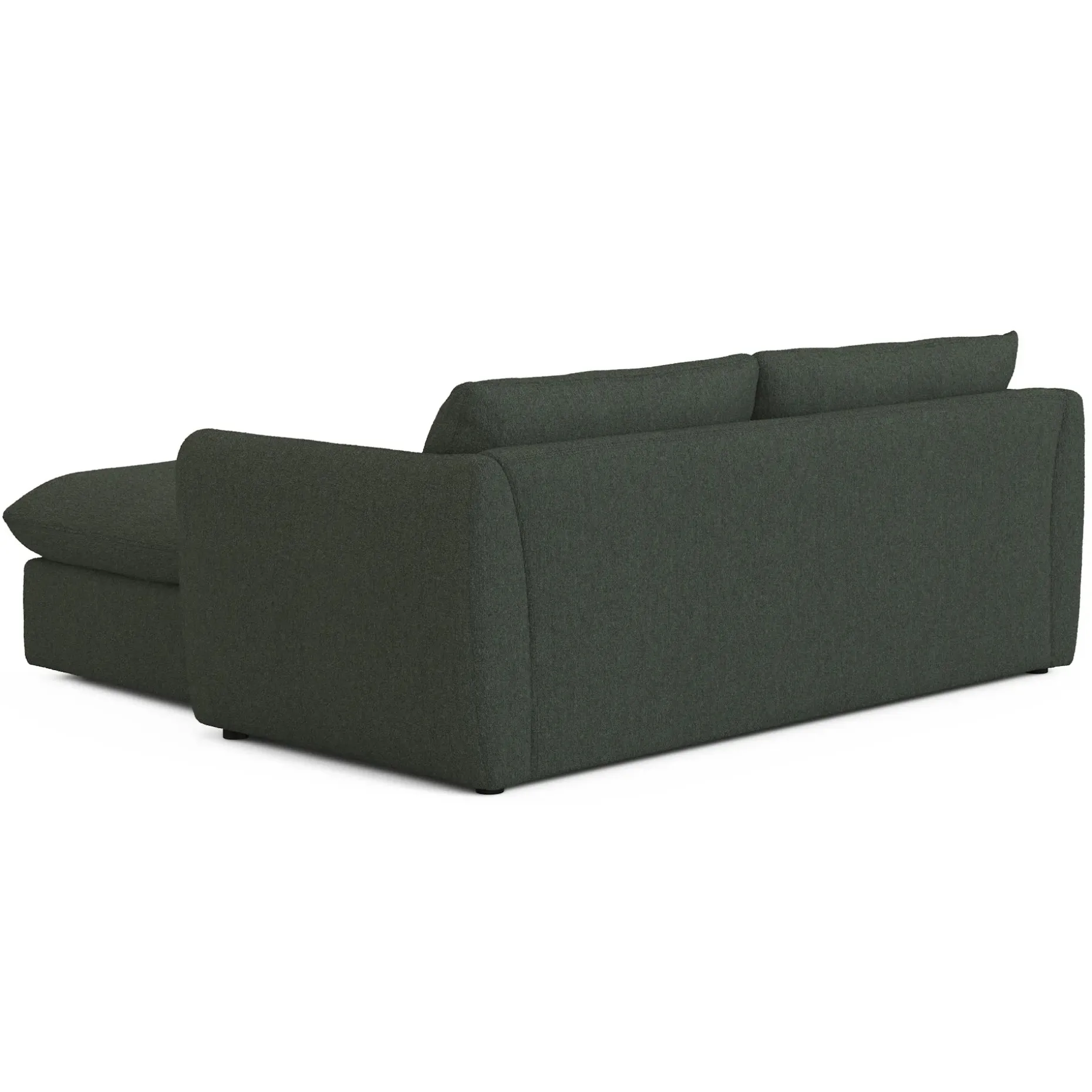 Leigh 86" Reversible Storage Sleeper Sectional - Green Wool Bouclé