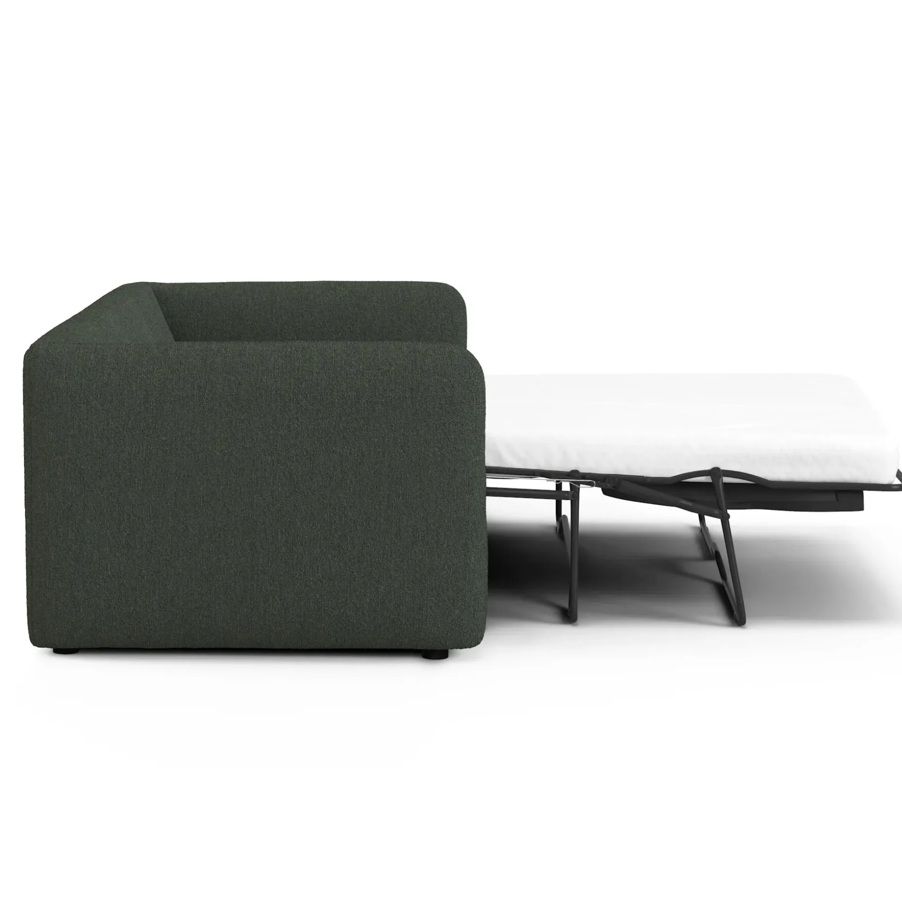 Leigh 86" Reversible Storage Sleeper Sectional - Green Wool Bouclé