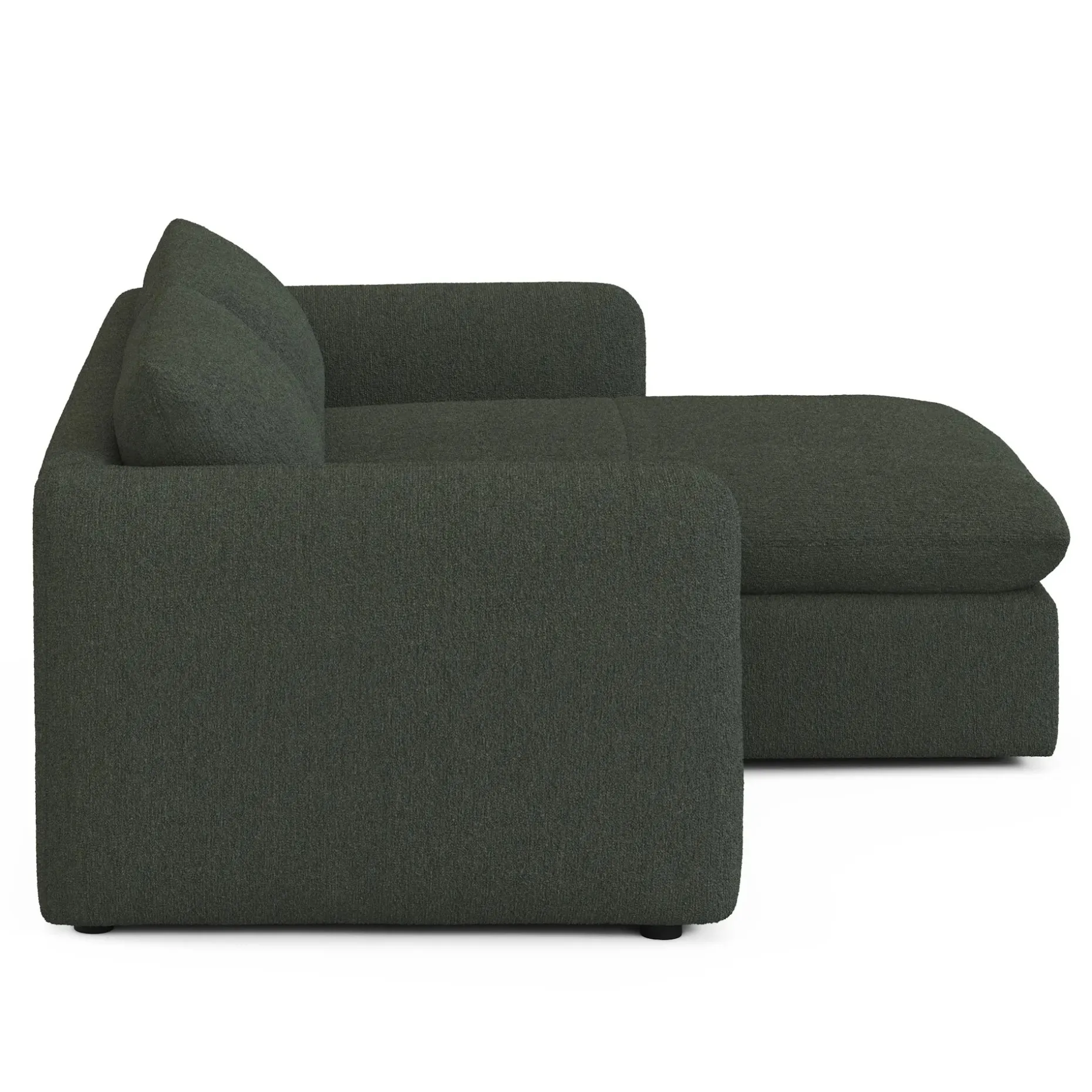 Leigh 86" Reversible Storage Sleeper Sectional - Green Wool Bouclé