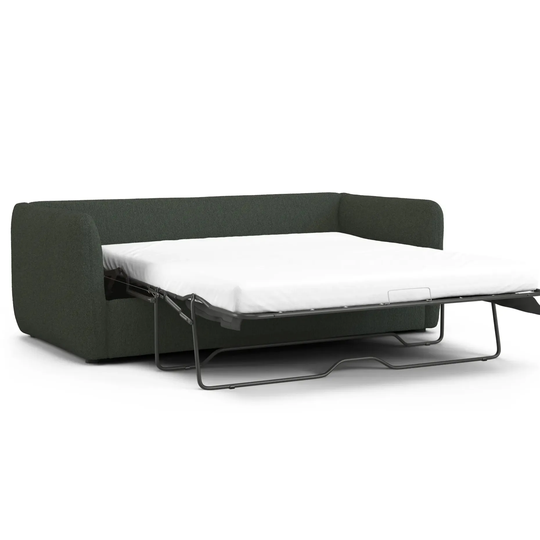 Leigh 86" Reversible Storage Sleeper Sectional - Green Wool Bouclé