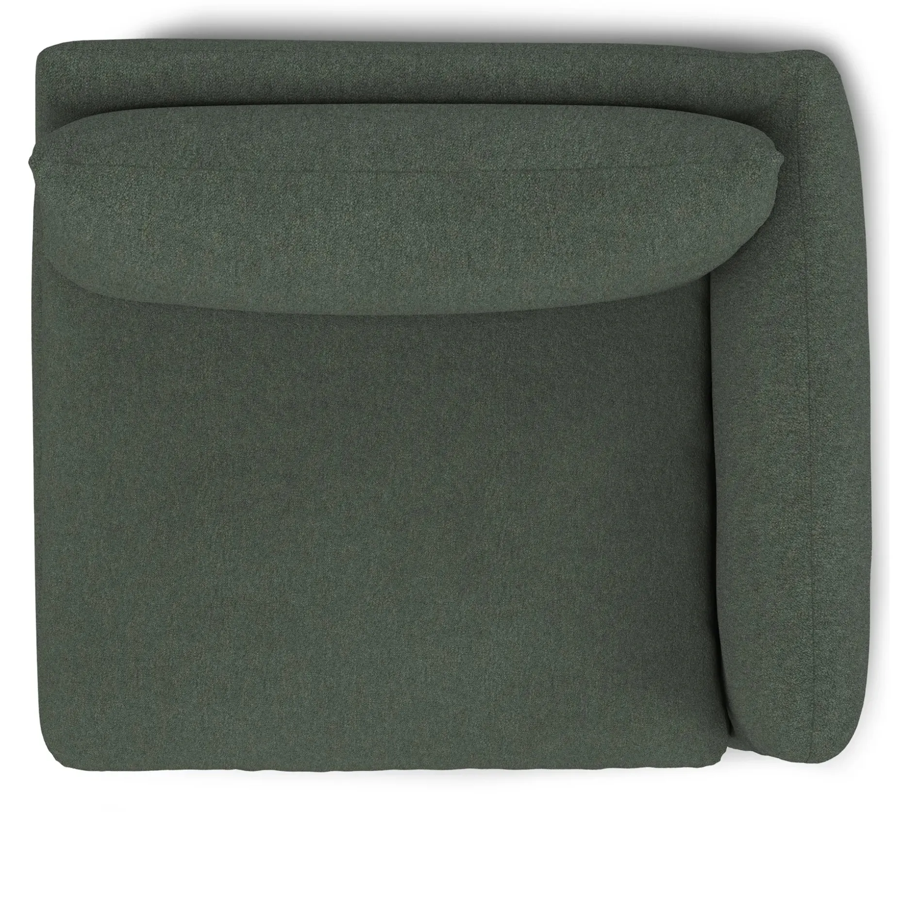 Leigh 46" Right Arm Module - Green Wool Bouclé